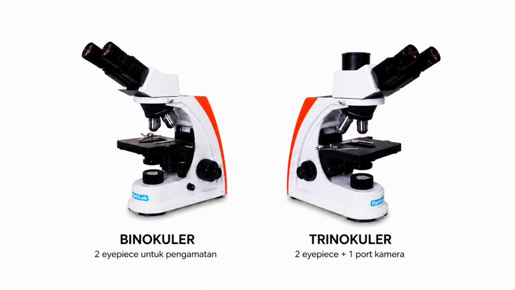 Perbandingan mikroskop binokuler dan trinokuler untuk kebutuhan laboratorium